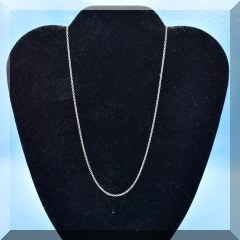 J03. 14K white gold chain. 16”  - $135 